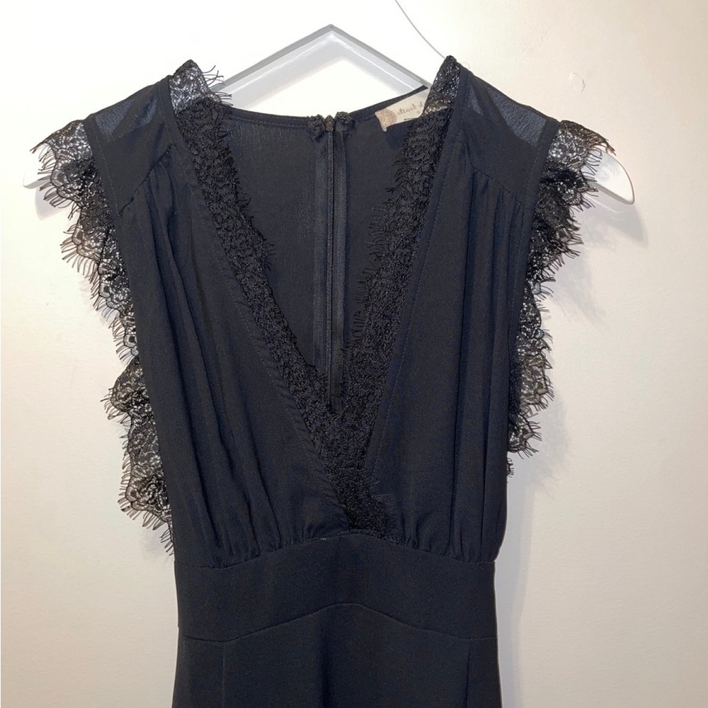 Altar’d State black lace deep v maxi dress